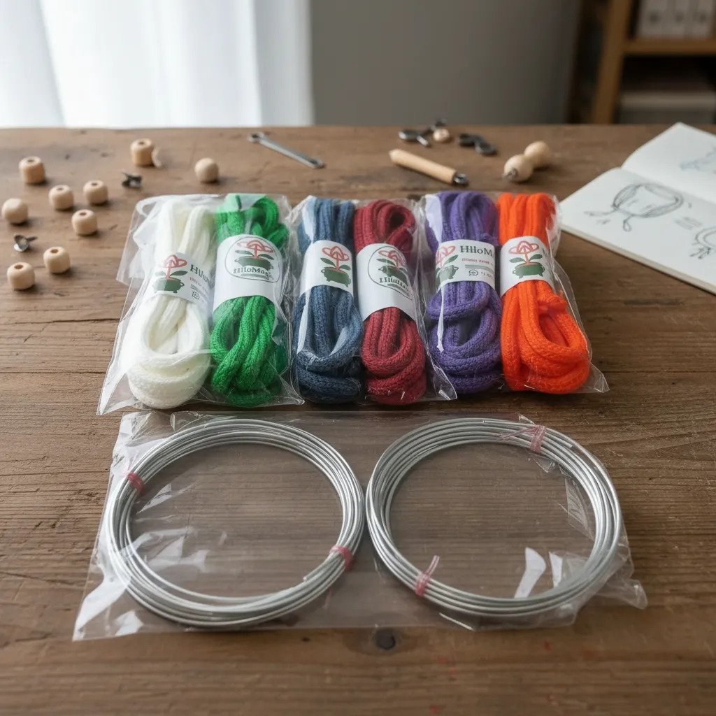 kit-tricotin-mixto-3 Kit cord&oacute;n tejido tricot&iacute;n 12m + alambre aluminio 2.5 mm y 3 mm
